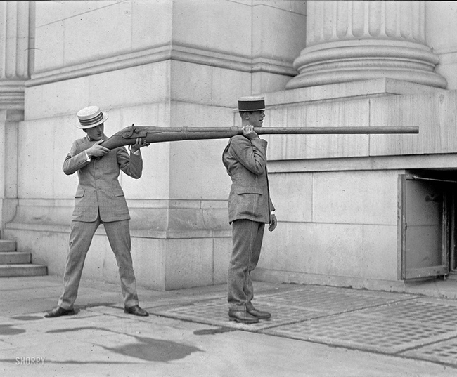 2.) The Punt Gun_ able to shoot over a pound of ammunition in a single shot and depleted stocks of waterfowl